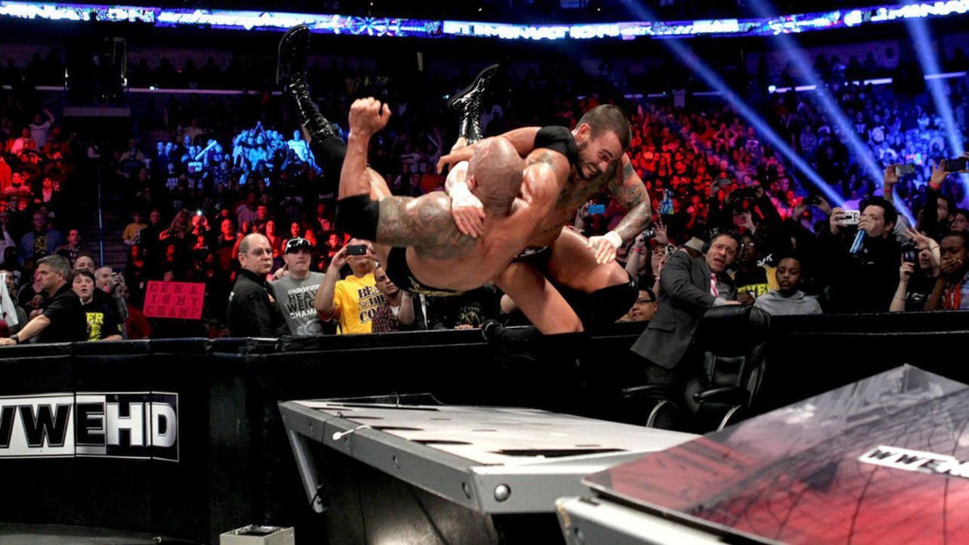 The Rock vs. CM Punk in 2013.