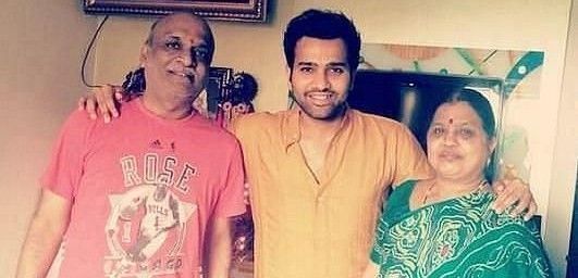 Rohit Sharma with parents