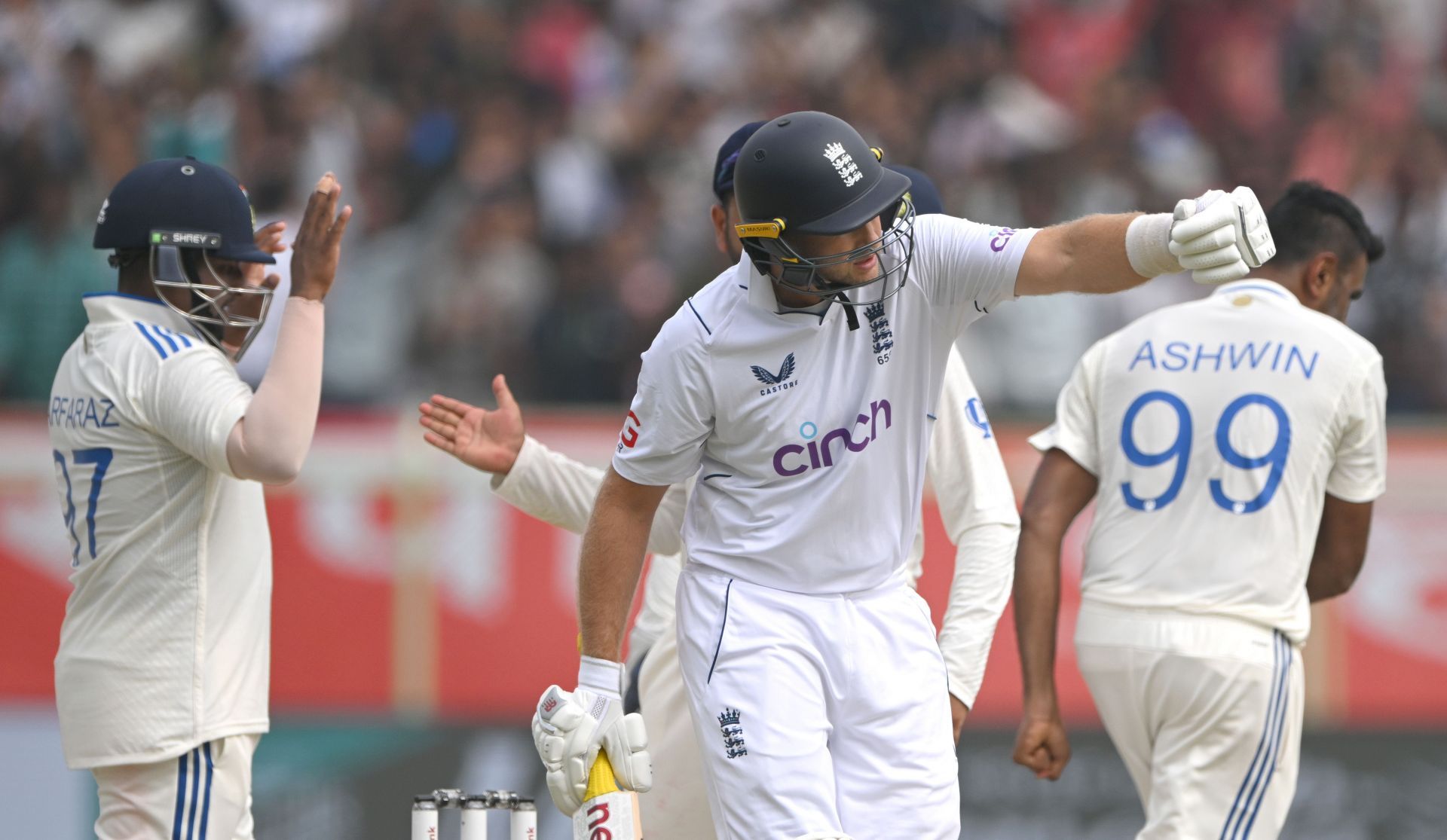 Joe Root with a dejected look after his dismissal in the 2nd innings. (Pic: Getty)