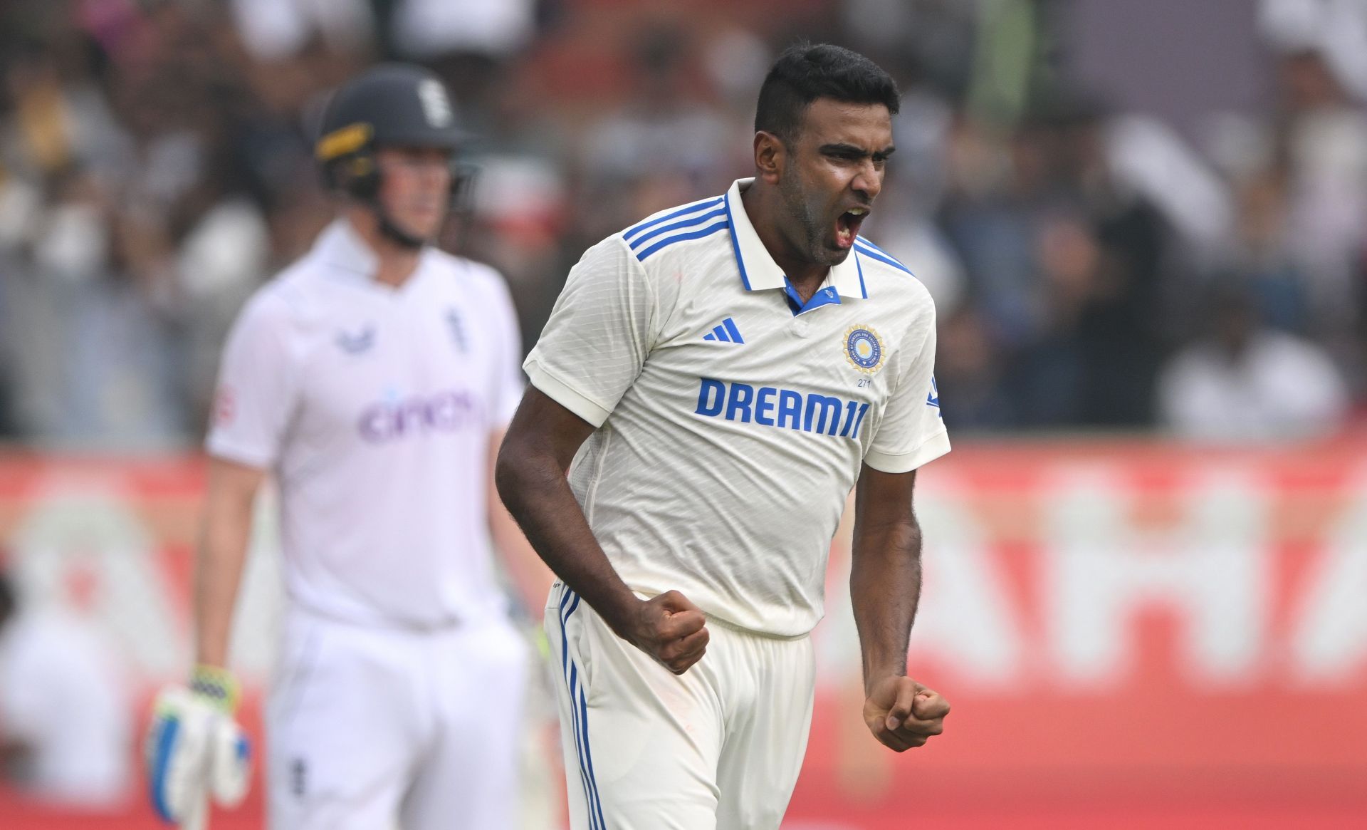 Ravichandran Ashwin picked up three wickets in England&#039;s second innings. [P/C: Getty]