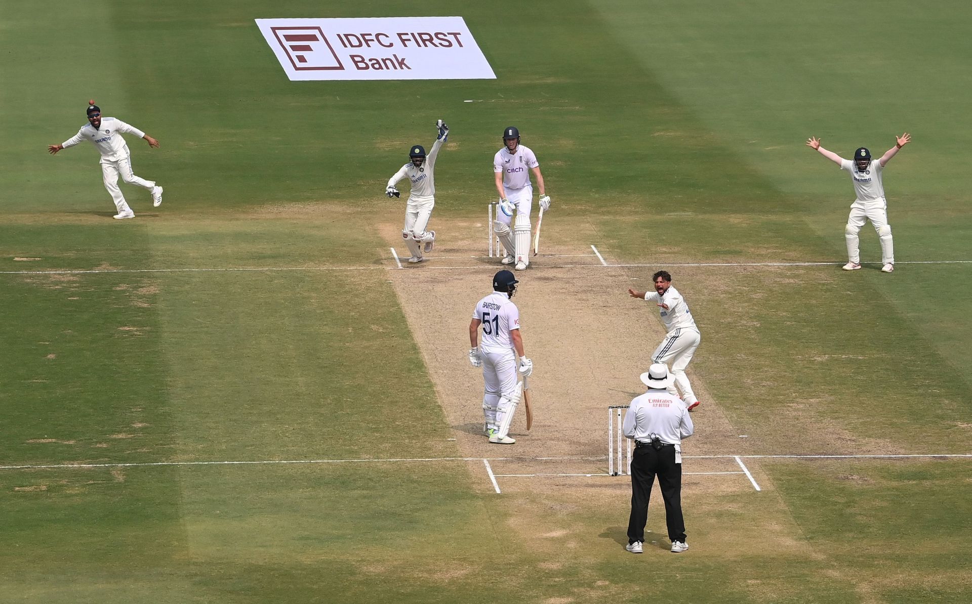 Kuldeep Yadav dismissed Zak Crawley in England&#039;s second innings. [P/C: Getty]