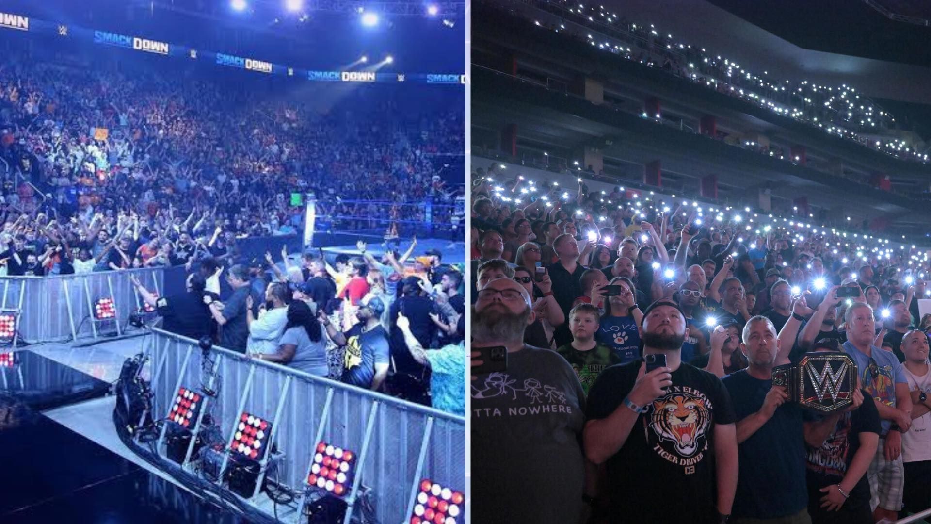 A shot of crowd from a WWE event.