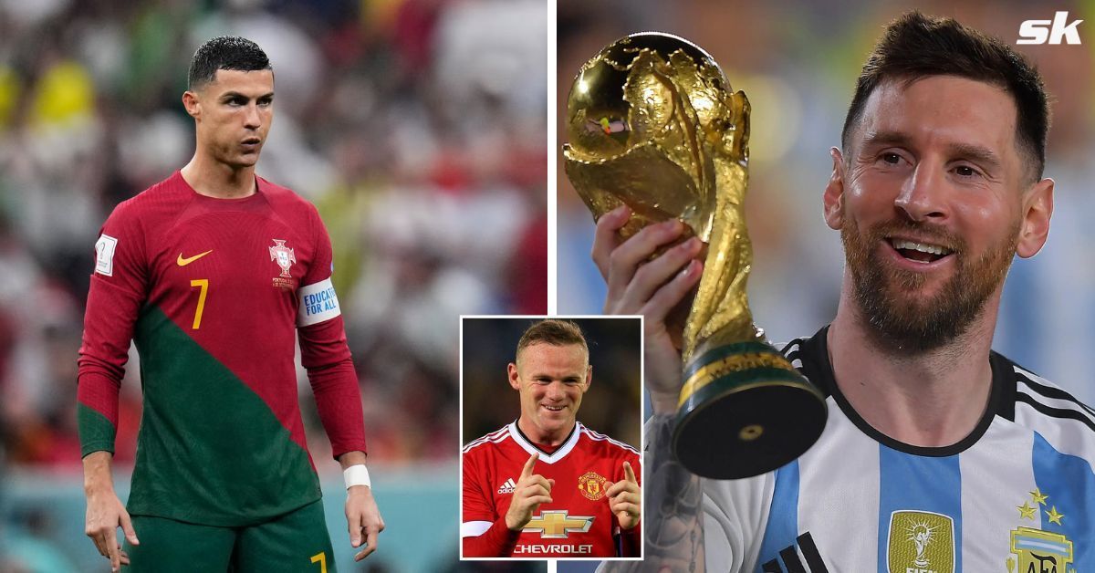 Cristiano Ronaldo (left), Wayne Rooney (centre), and Lionel Messi (right) 