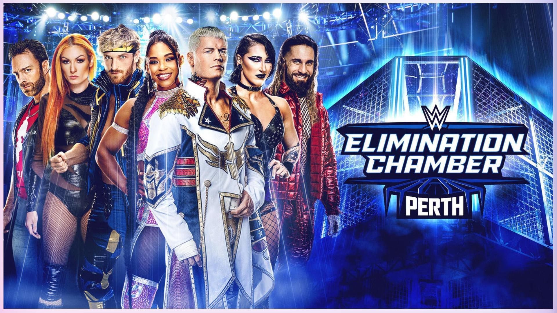 The official poster for WWE Elimination Chamber 2024