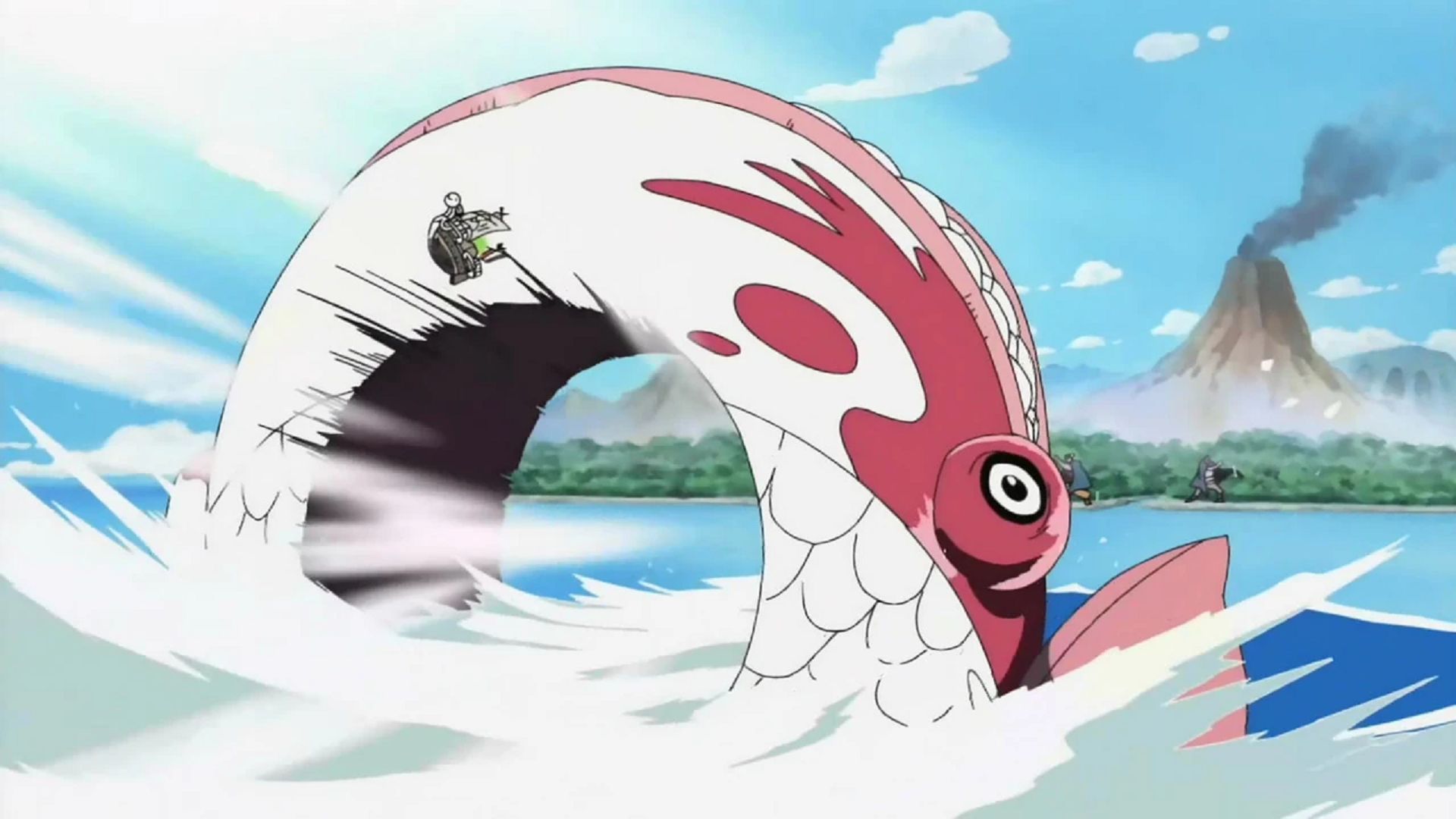Dorry and Brogy&#039;s Hakoku attack as seen in the One Piece anime (Image via Toei Animation)
