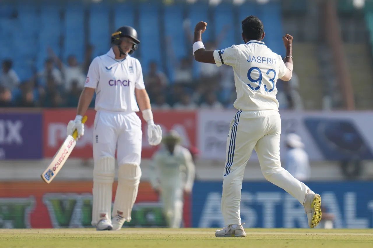 Joe Root was dismissed while attempting a reverse scoop off Jasprit Bumrah