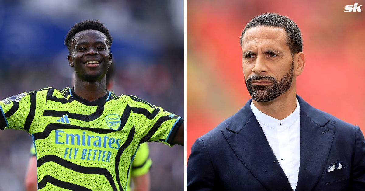 Bukayo Saka (left) and Rio Ferdinand