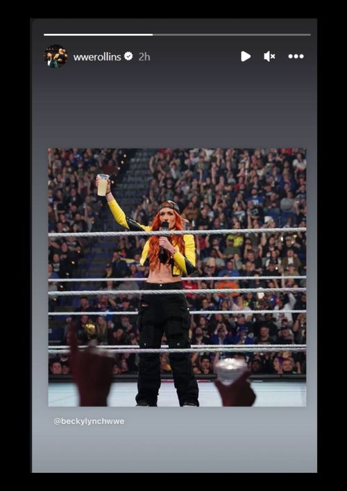 Seth Rollins reacts to Becky Lynch's message on WWE RAW.