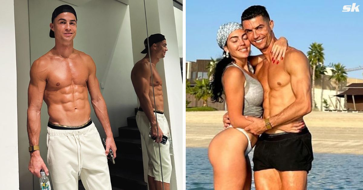Cristiano Ronaldo flaunts chiseled physique and abs as he shares workout snaps with Georgina Rodriguez