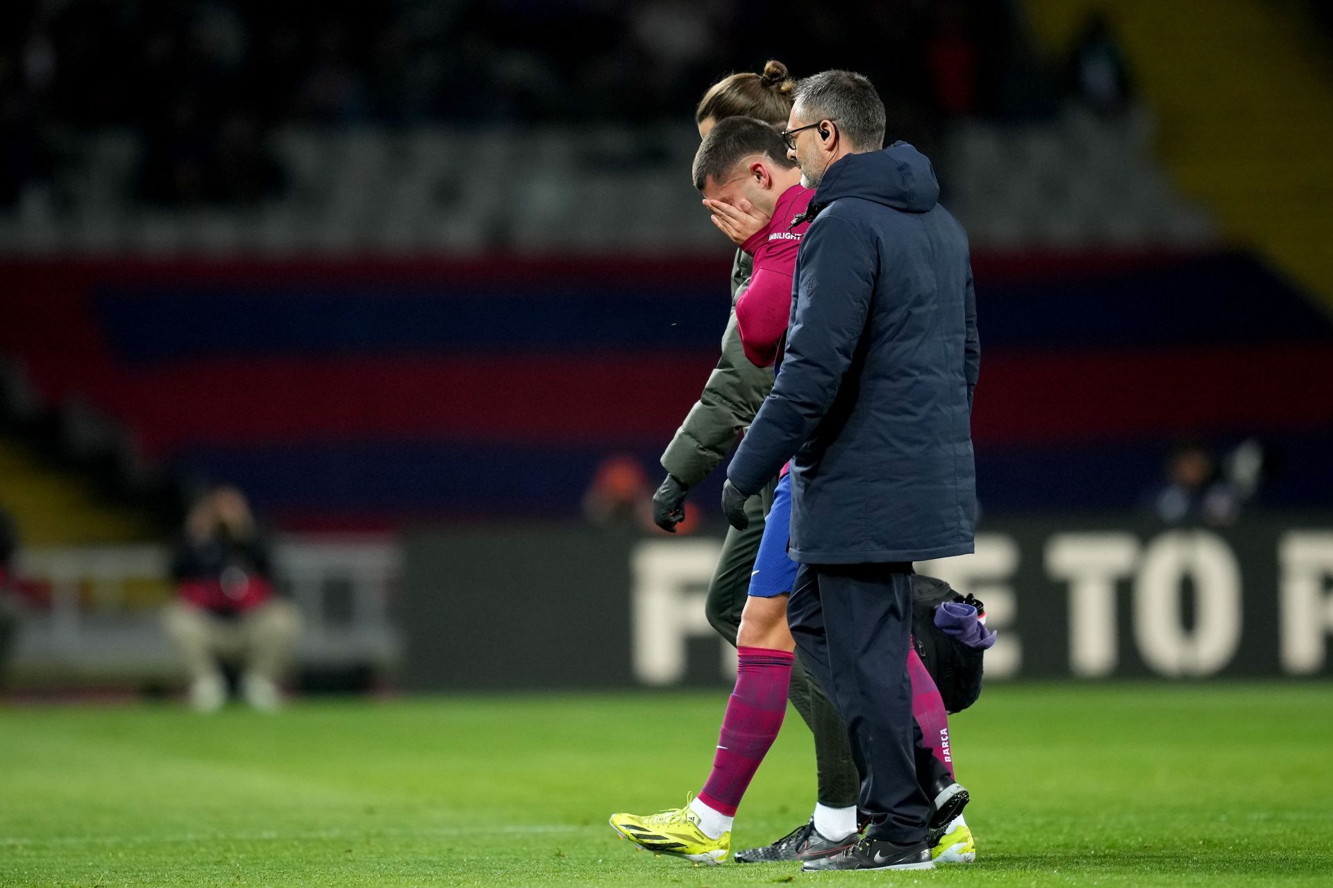 Ferran Torres was forced off early with an injury.