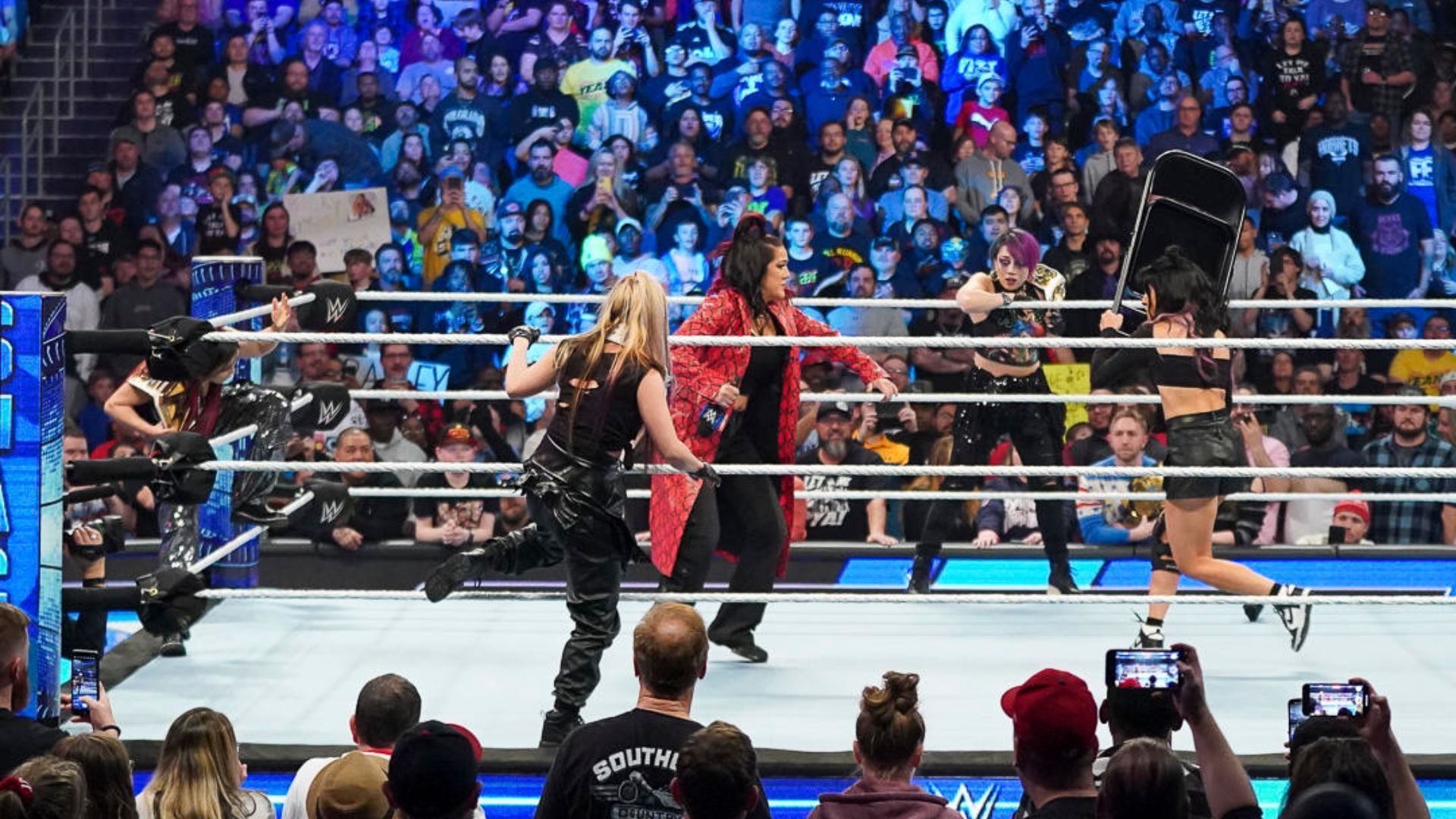 Bayley and Dakota Kai last week on SmackDown