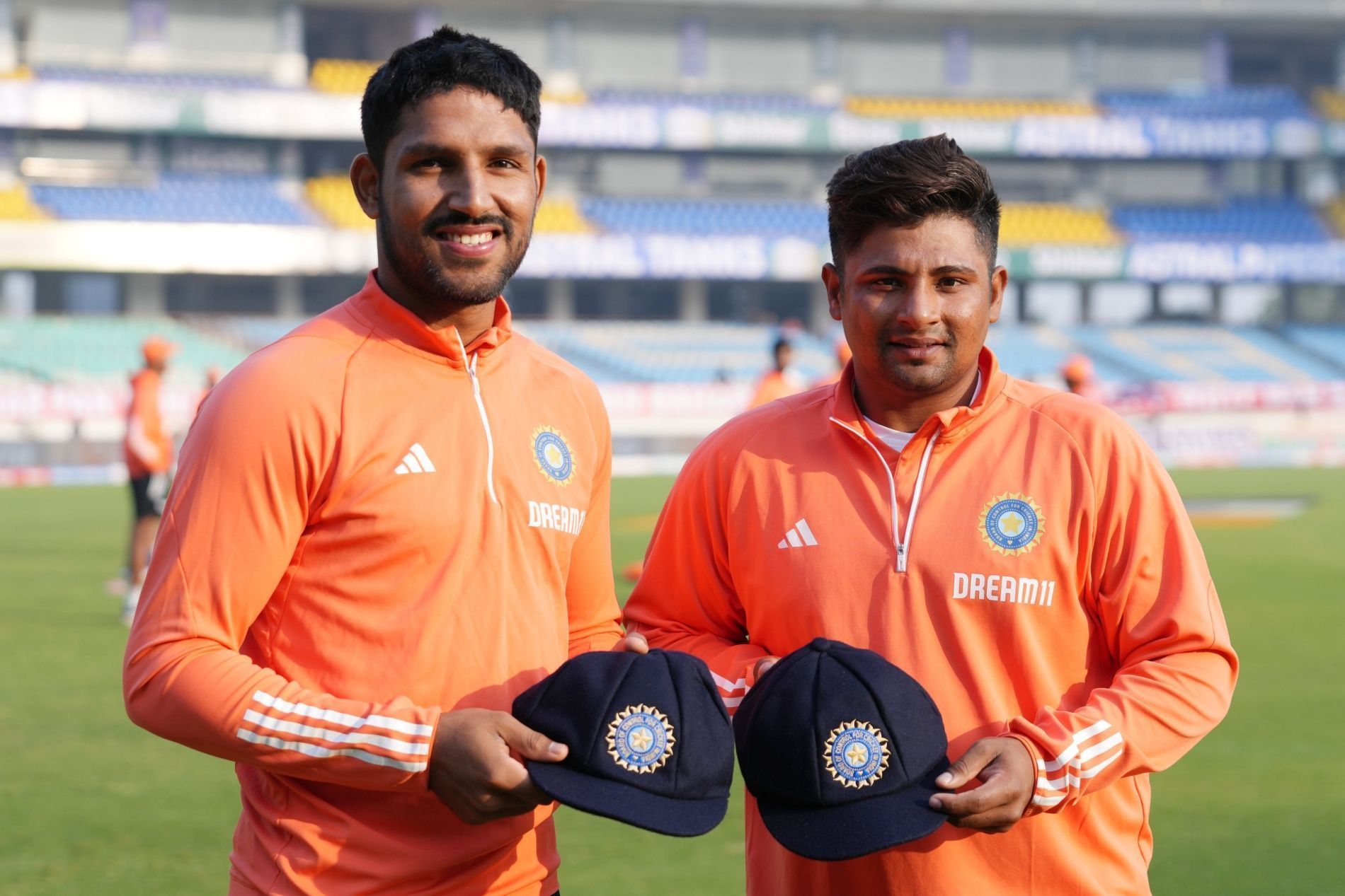 Dhruv Jurel, Sarfaraz Khan, Test debut