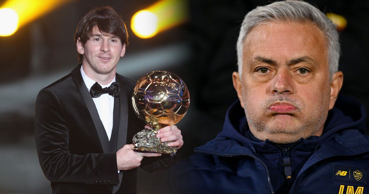 Lionel Messi and Jose Mourinho    