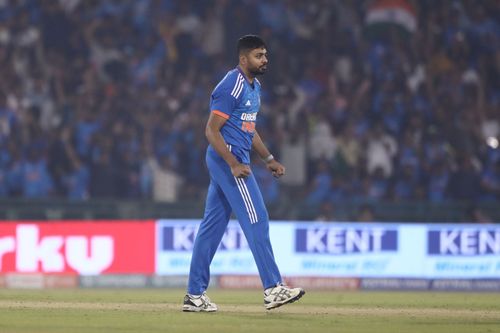 Avesh Khan has picked up 155 wickets at an average of 22.30 in 40 first-class games. [P/C: Getty]