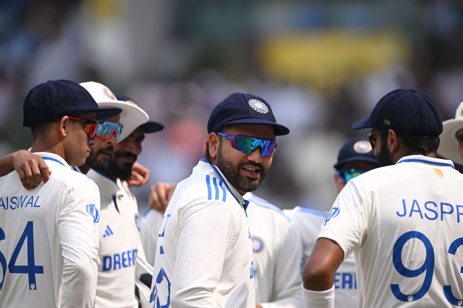 Rohit Sharma looks on: India v England - 2nd Test Match: Day Two