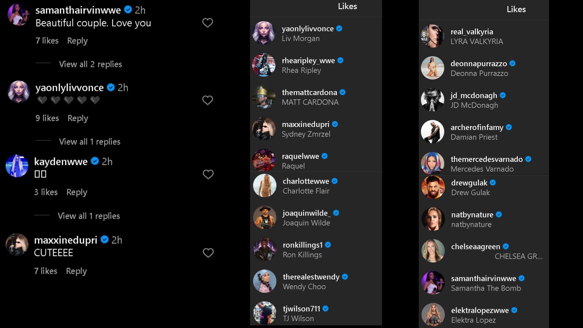 Screengrab of reactions to Xia Li&#039;s Instagram post.