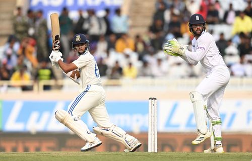 Yashasvi Jaiswal struck eight fours and a six during his innings.