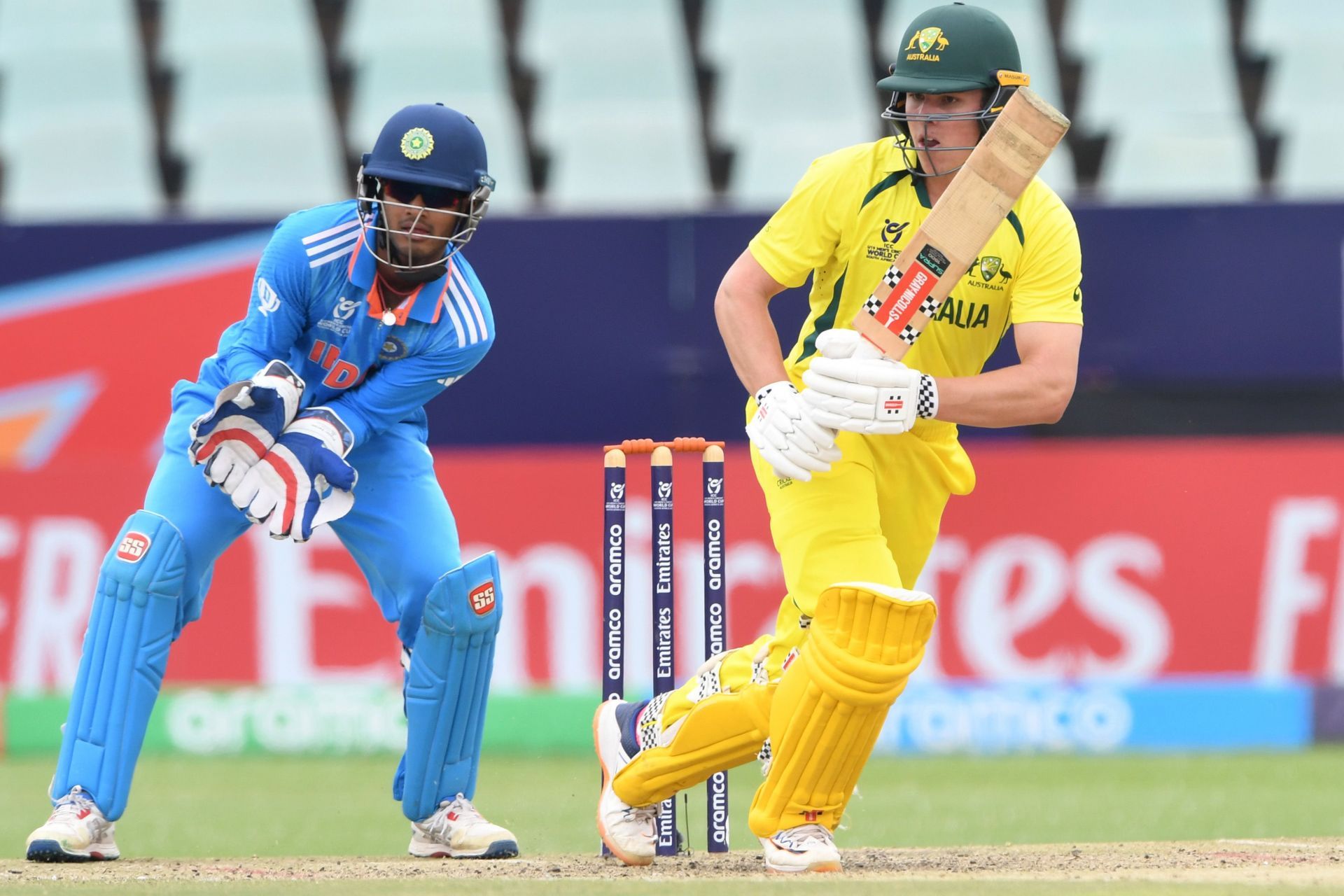 Harry Dixon during India v Australia: Final - ICC U19 Men&#039;s Cricket World Cup 2024