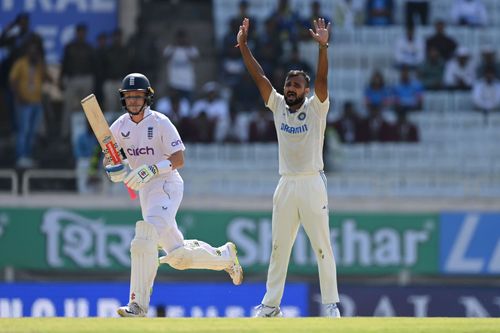 Akash Deep traps Ollie Pope in front: India v England - 4th Test Match: Day One