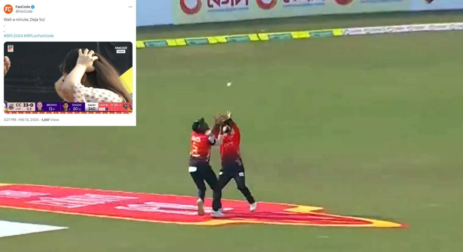 [Watch] Litton Das collides with Matthew Forde to drop easy catch in