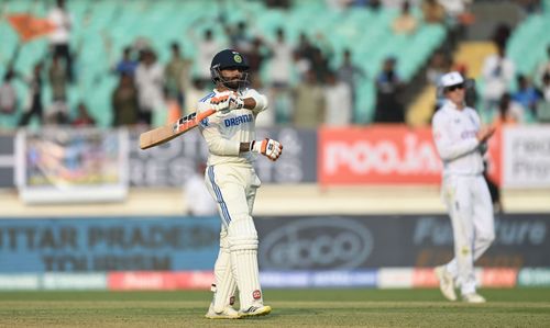 Ravindra Jadeja is unbeaten on a 212-ball 110. [P/C: Getty]