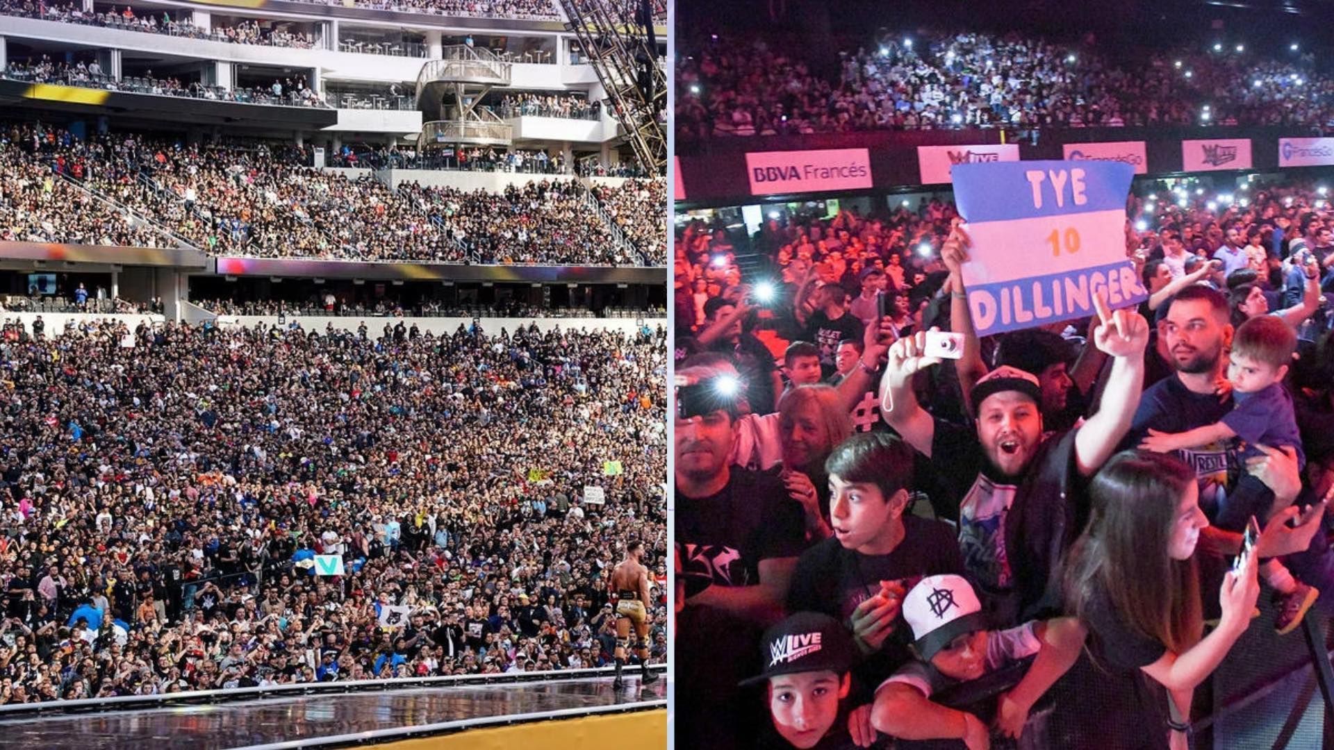 A shot of crowd from a WWE event.