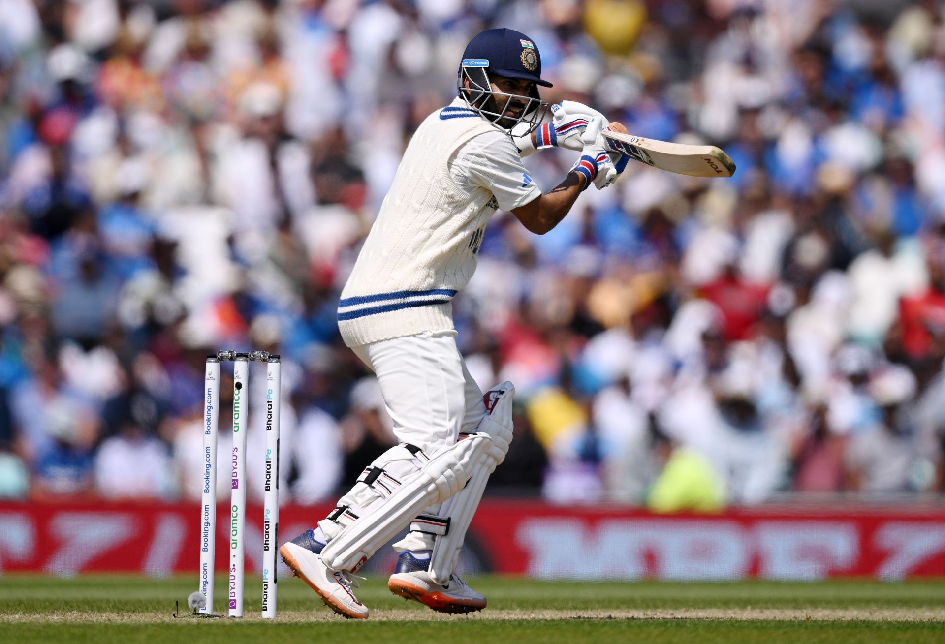 Ajinkya Rahane batting in the 2023 World Test Championship final. (Pic: Getty Images)