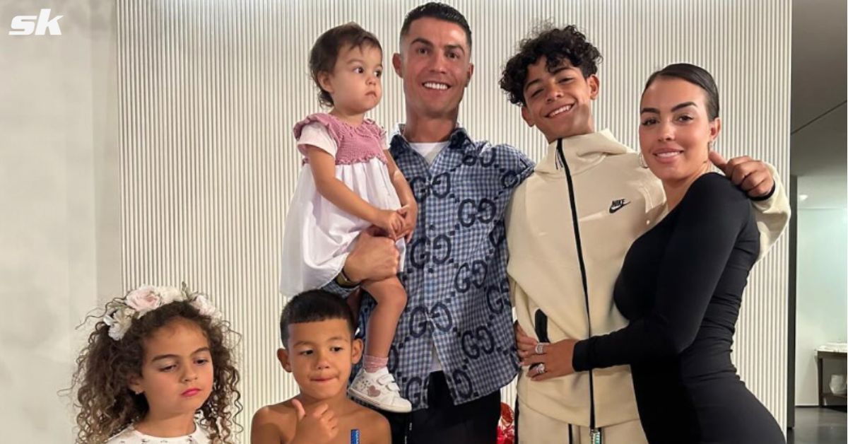 Cristiano Ronaldo with his family 