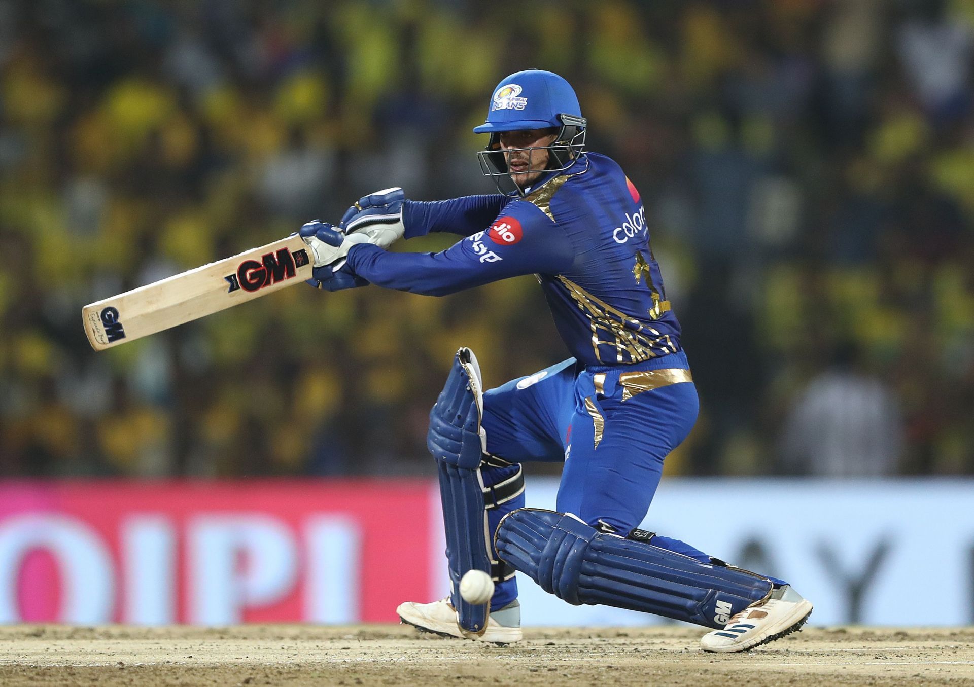 Quinton de Kock in action for Mumbai Indians.