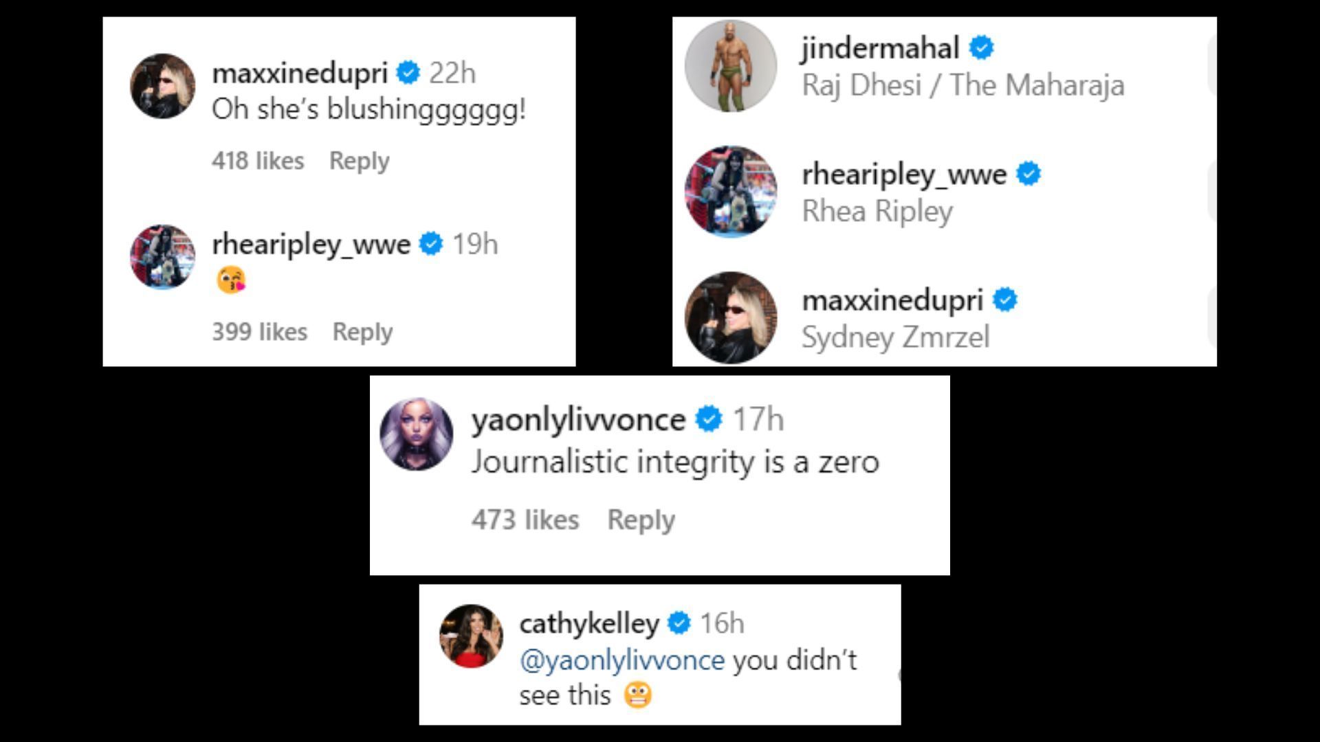 WWE stars react to Cathy Kelley&#039;s Instagram post
