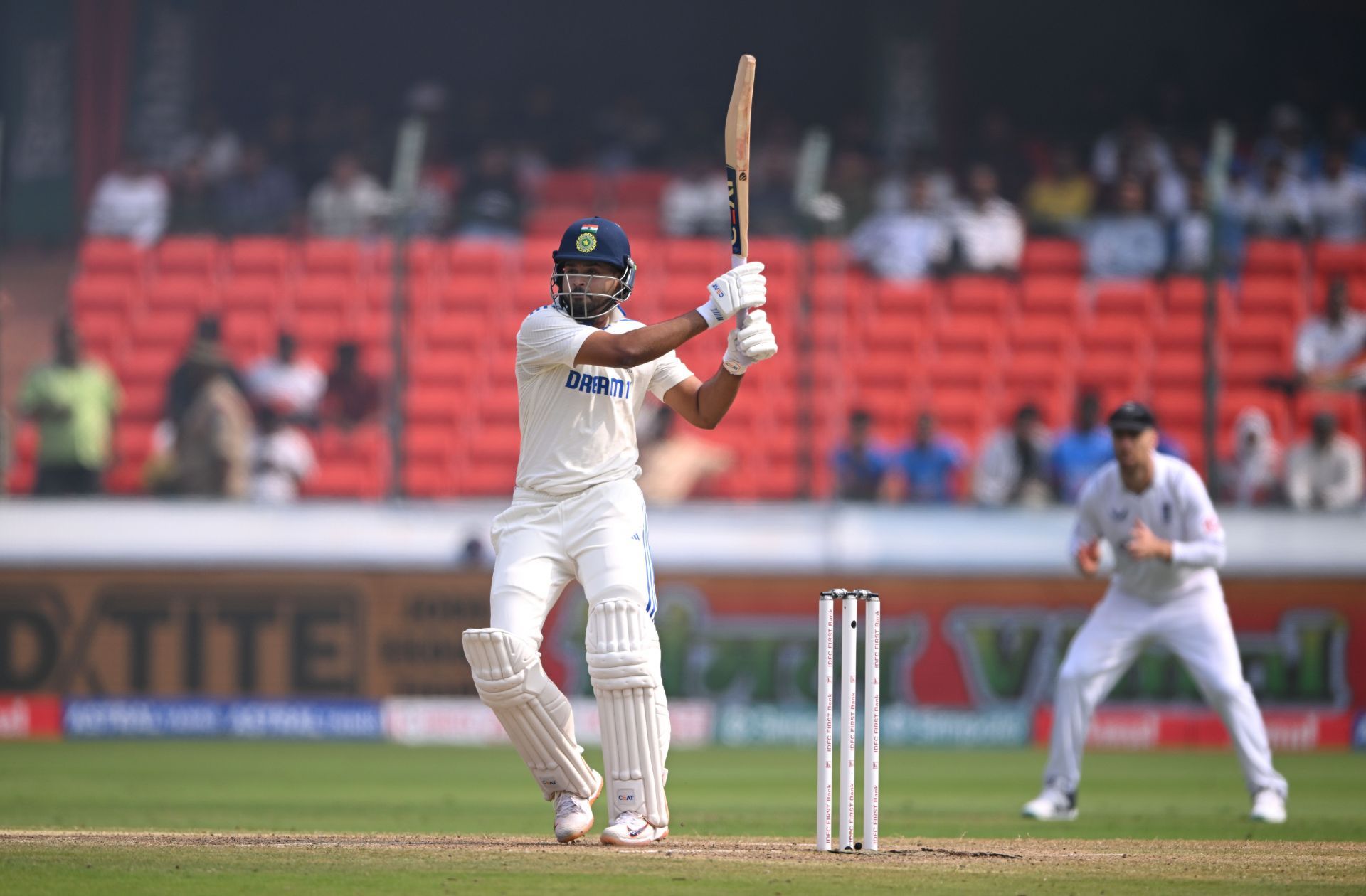 The middle-order batter in action during the opening Test. (Pic: Getty Images)