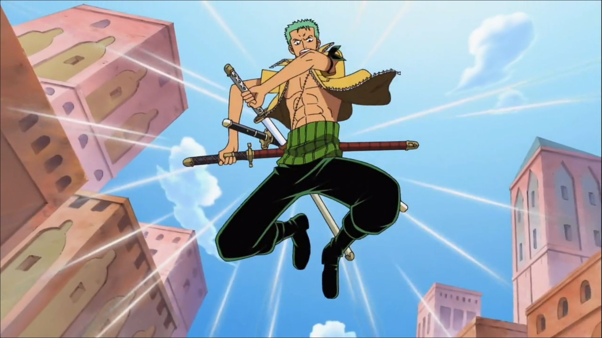 Zoro&#039;s fight with Lucci is confirmed as ongoing as of One Piece chapter 1107 (Image via Toei Animation)