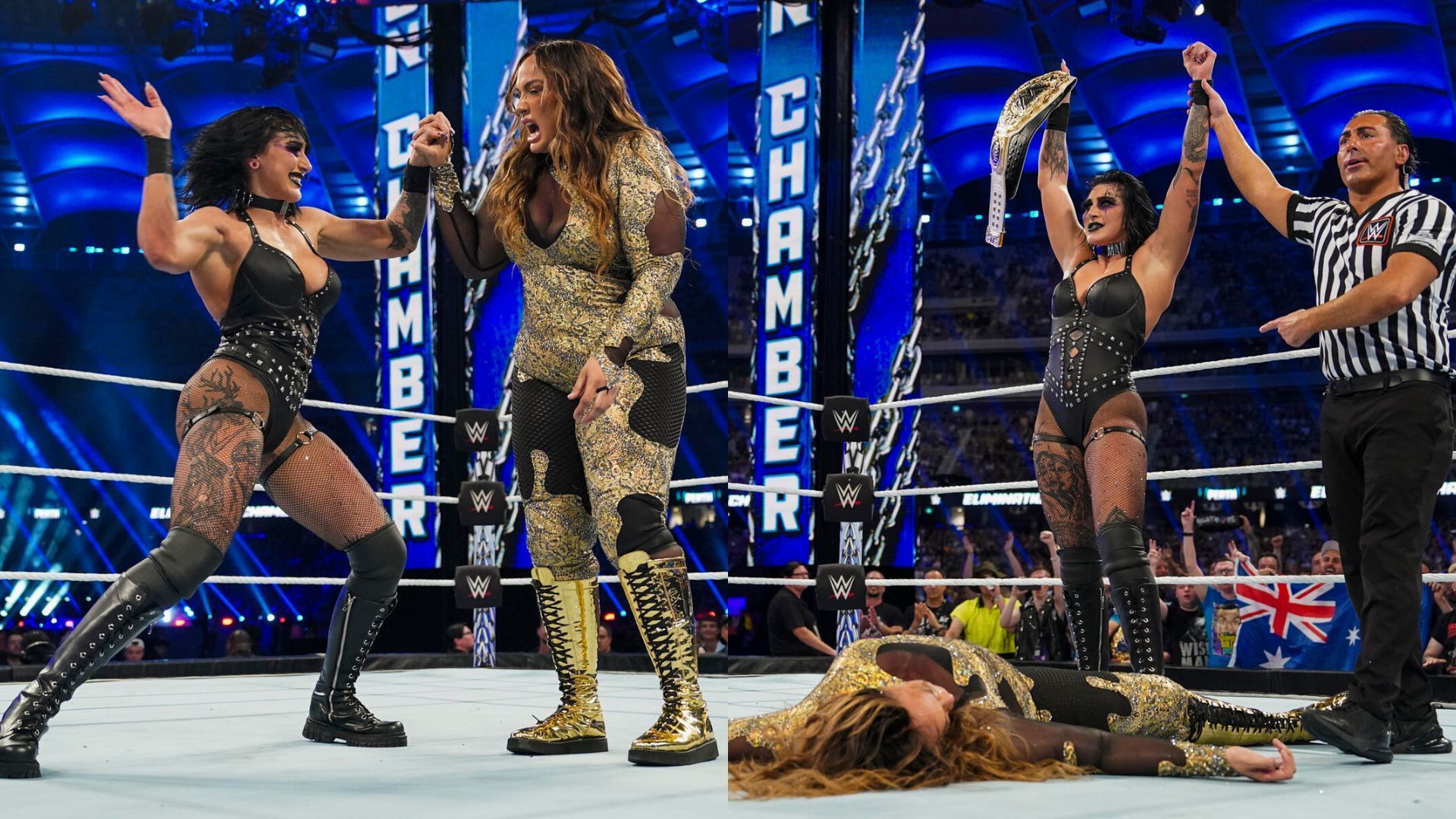 Rhea Ripley and Nia Jax headlined Elimination Chamber: Perth