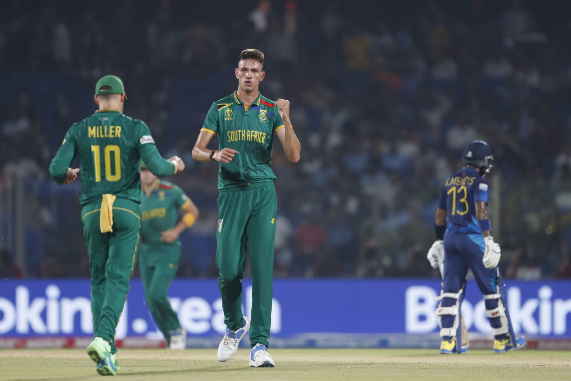 Marco Jansen (centre) was the highest wicket-taker of SA20 2024.