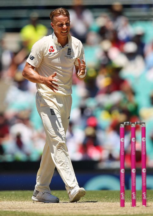 Tom Curran in action for England.