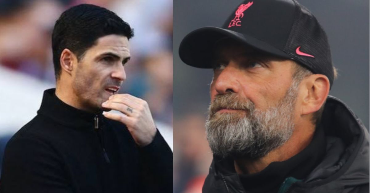 Mikel Arteta (left) and Jurgen Klopp 