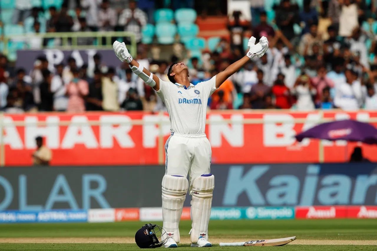 Yashasvi Jaiswal scored an unbeaten century on Day 1 of the Visakhapatnam Test. [P/C: BCCI]