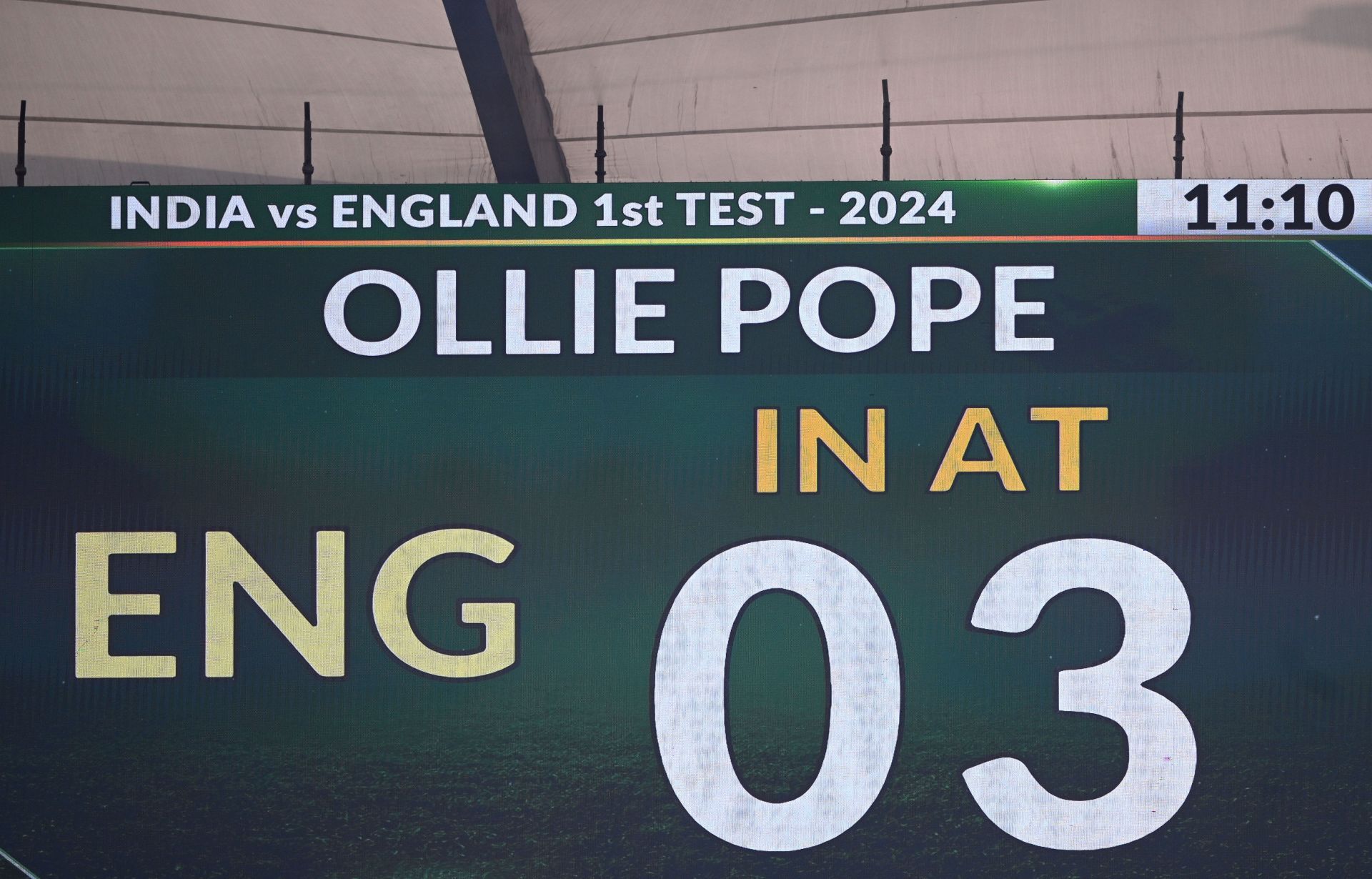 Ollie Pope took the game away from India in Hyderabad.