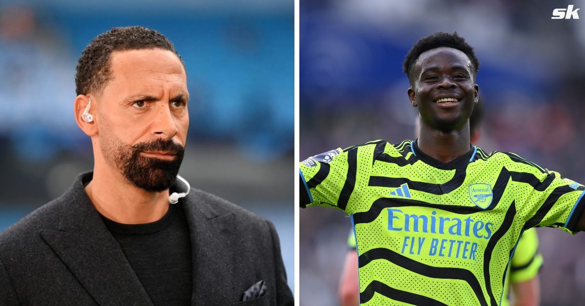 Rio Ferdinand (left) and Bukayo Saka