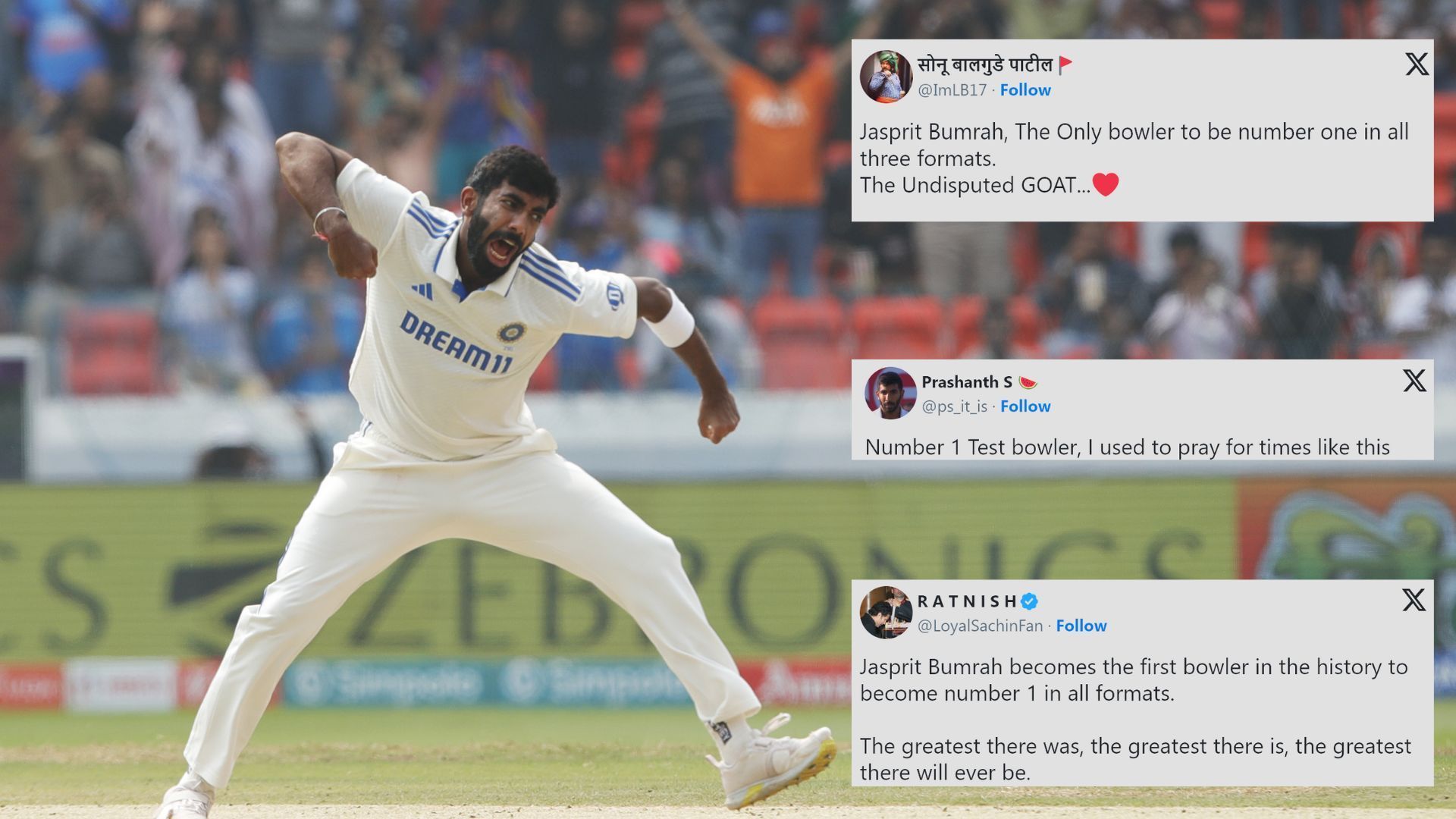 Fans were just in awe of Jaasprit Bumrah after reaching another milestone in his career