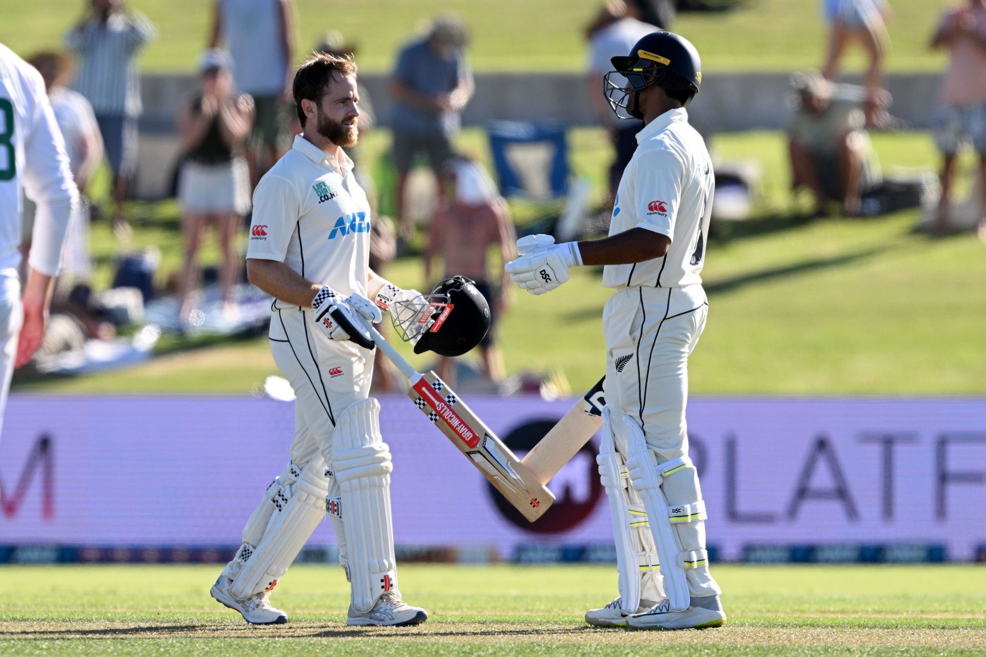 Williamson celebrates scoring another Test century. (Pic: Getty)