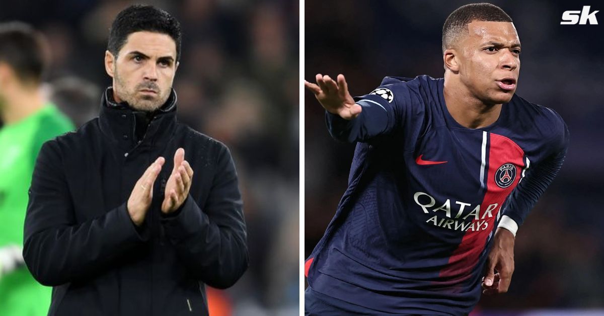 Arsenal boss Mikel Arteta and Kylian Mbappe