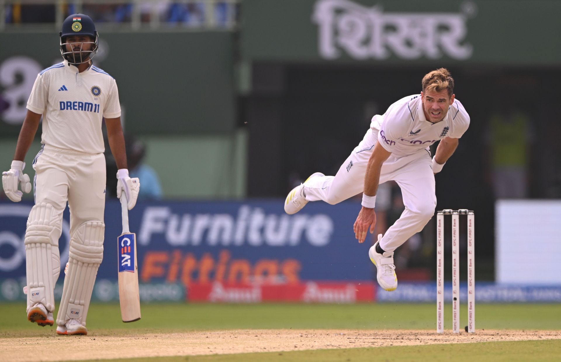 James Anderson was the only specialist seamer in England&#039;s bowling attack. [P/C: Getty]