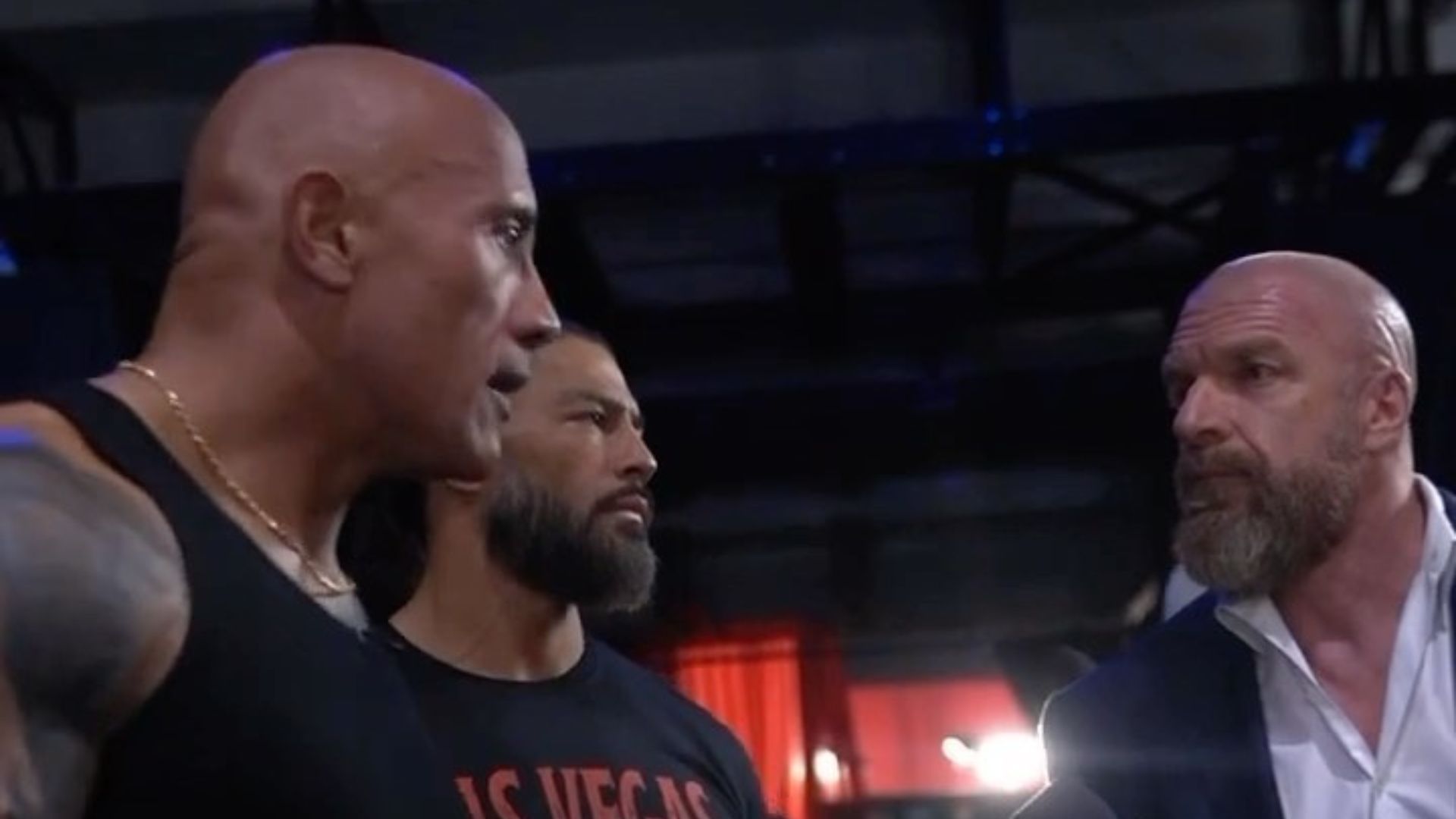 The Rock and Roman Reigns warned Triple H after WWE press conference.