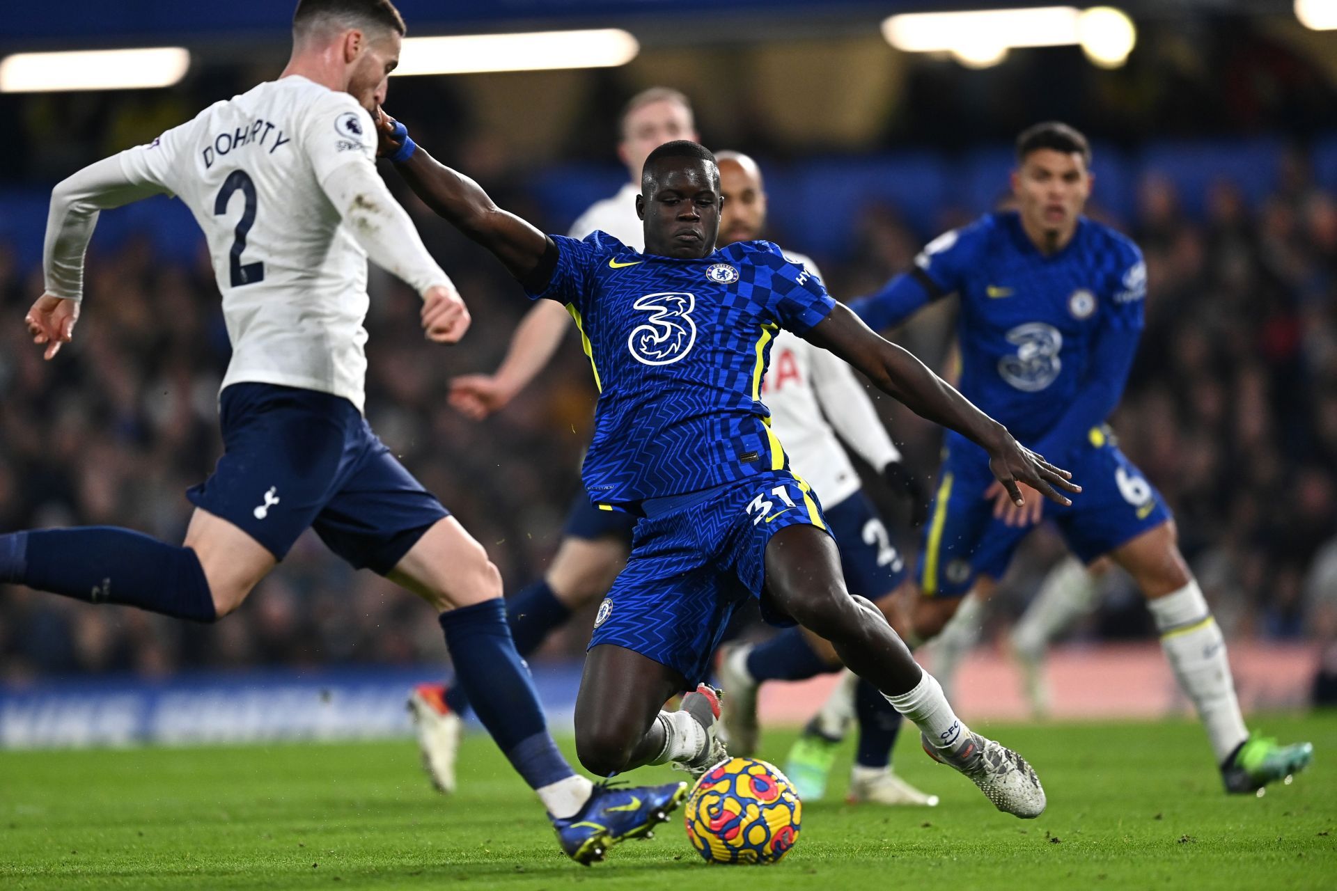 Malang Sarr is a frustrated figure at Stamford Bridge.