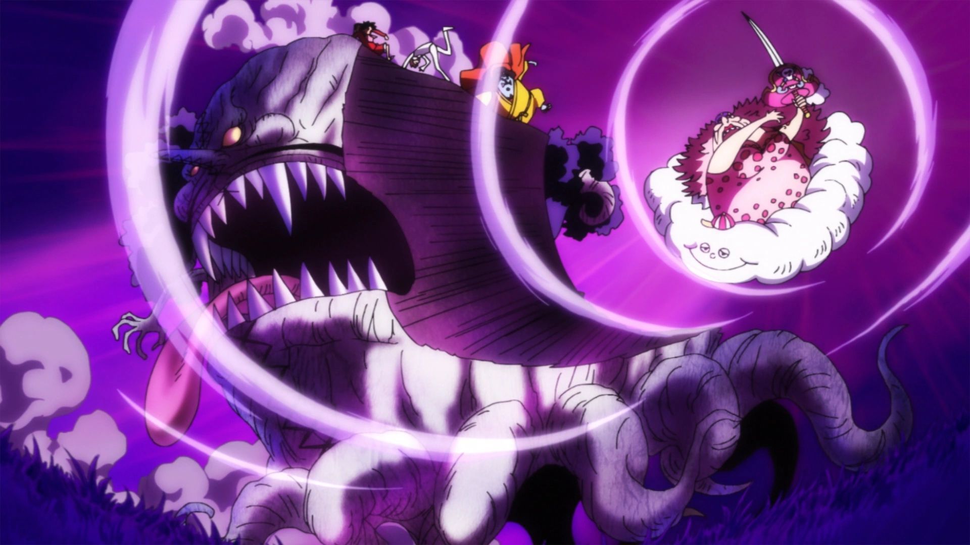 Big Mom&#039;s Ikoku as seen in the One Piece anime (Image via Toei Animation)