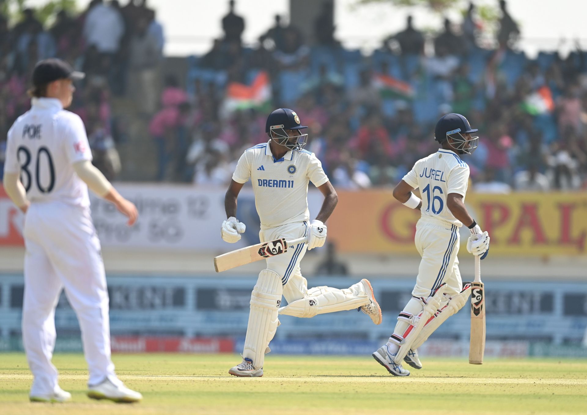 Dhruv Jurel and R Ashwin put on a partnership: India v England - 3rd Test Match: Day Two