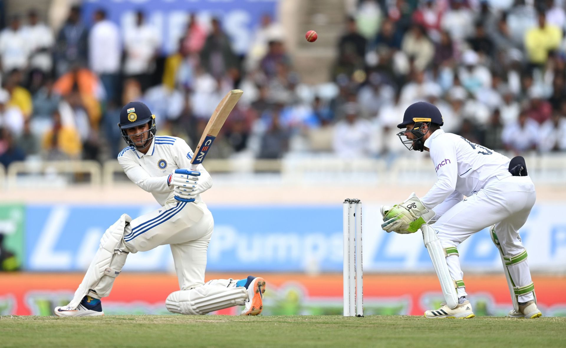 The right-handed batter in action during the Ranchi Test. (Pic: Getty Images)