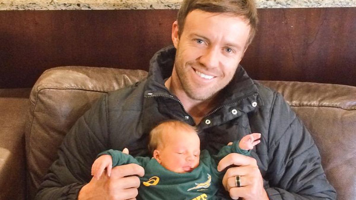 AB de Villiers with his son