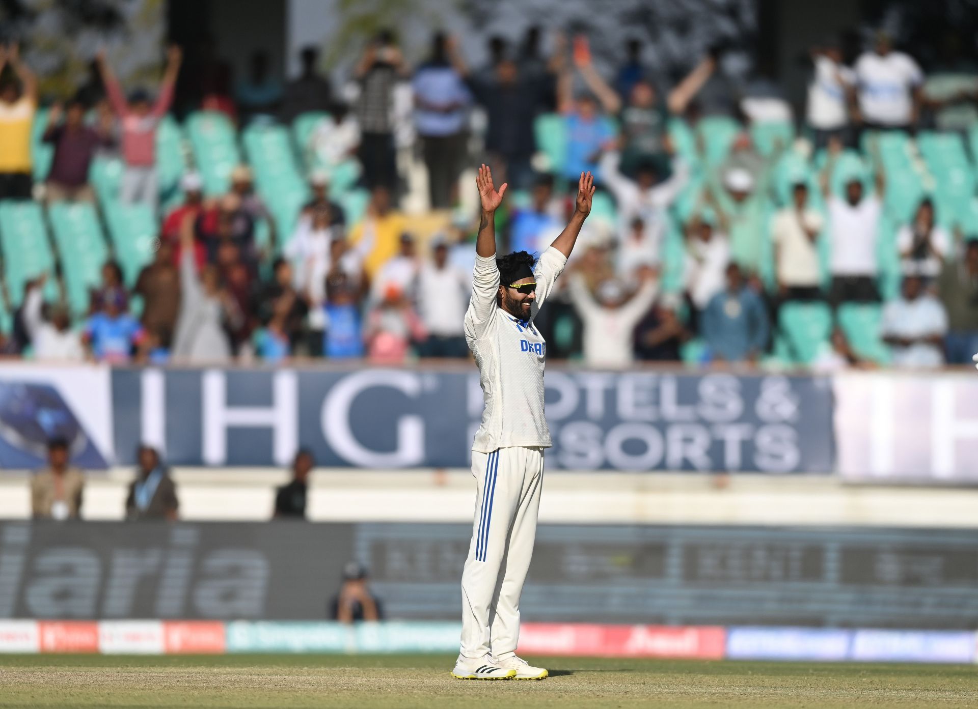 Ravindra Jadeja picked up five in the second innings: India v England - 3rd Test Match: Day Four